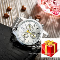 New Quartz Fashion Men Wristwatch Leather Luxury Brand Chronograph Watch for men Gifts